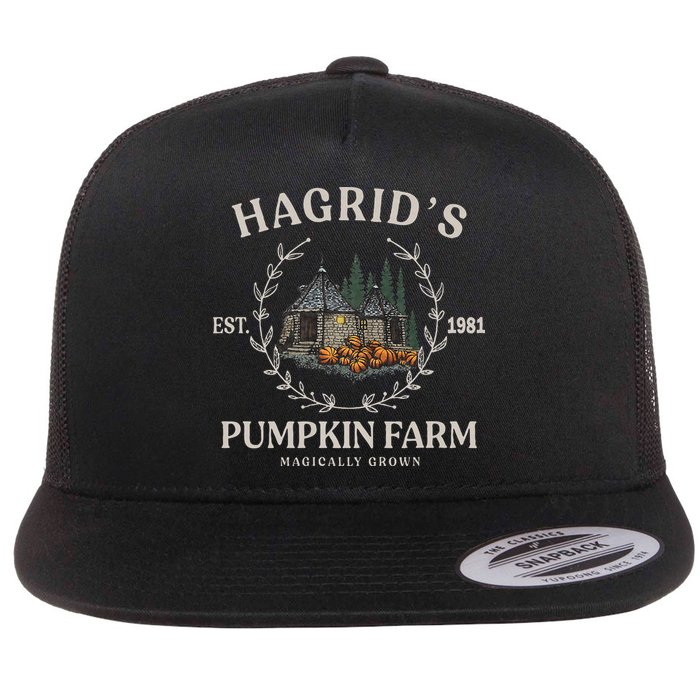 Fall Hagrids Pumpkin Farm Patch Autumn Pumpkin Garden Flat Bill Trucker Hat