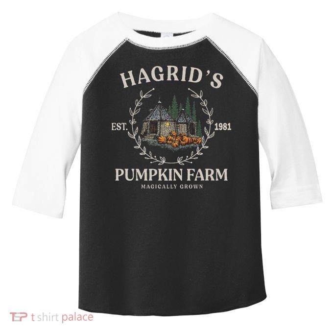 Fall Hagrids Pumpkin Farm Patch Autumn Pumpkin Garden Toddler Fine Jersey T-Shirt