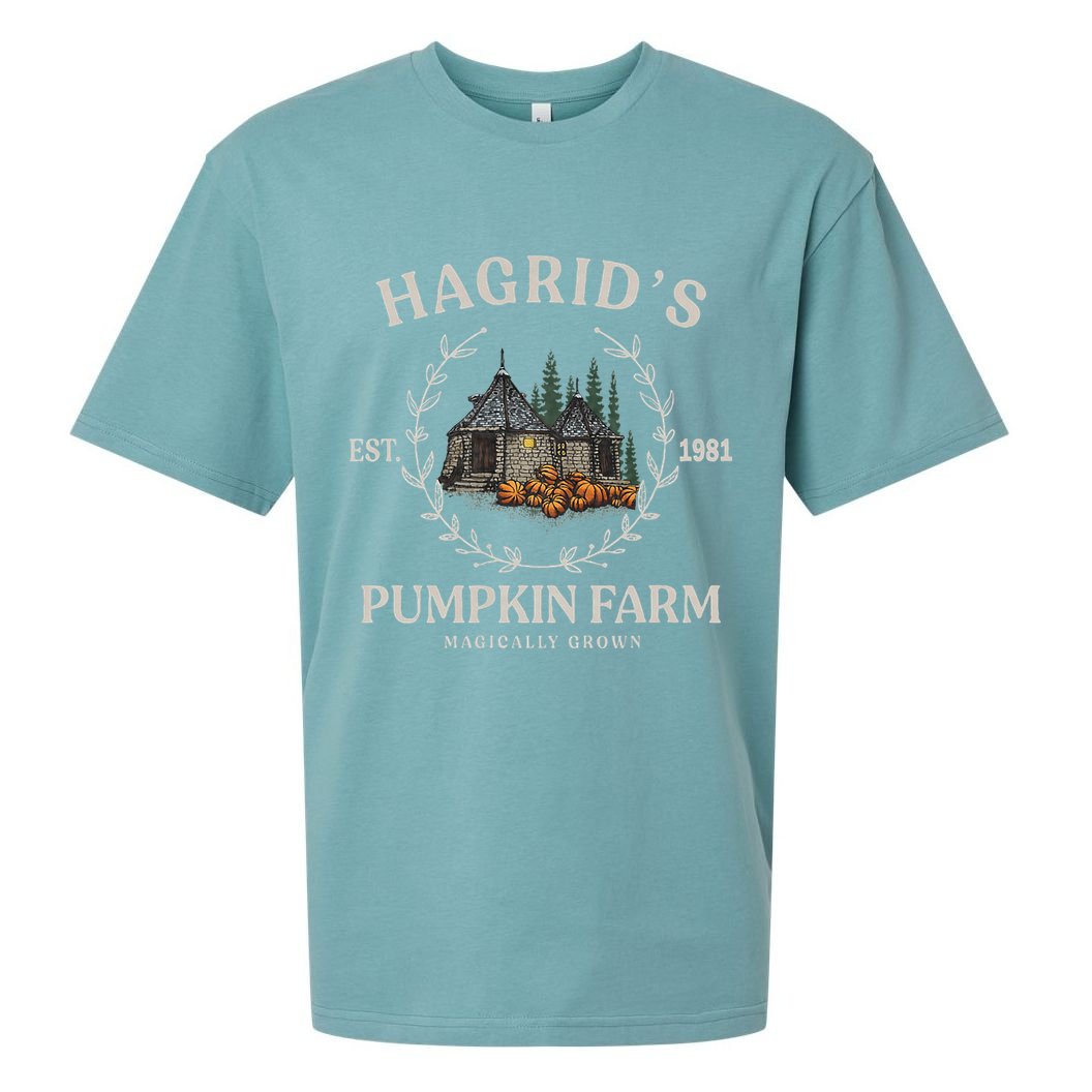 Fall Hagrids Pumpkin Farm Patch Autumn Pumpkin Garden Sueded Cloud Jersey T-Shirt