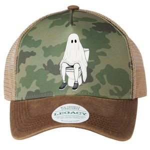 Funny Halloween Pooping Bathroom Ghost On Toilet Legacy Tie Dye Trucker Hat