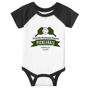 Friendly Hammond Players Pickleball Atlanta Graphic Infant Baby Jersey Bodysuit