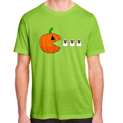 Funny Halloween Pumpkin Eating Ghost Gamer Cute Gift Adult ChromaSoft Performance T-Shirt