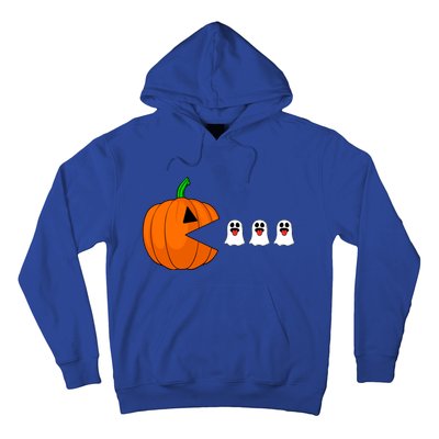 Funny Halloween Pumpkin Eating Ghost Gamer Cute Gift Hoodie