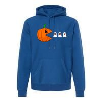 Funny Halloween Pumpkin Eating Ghost Gamer Cute Gift Premium Hoodie