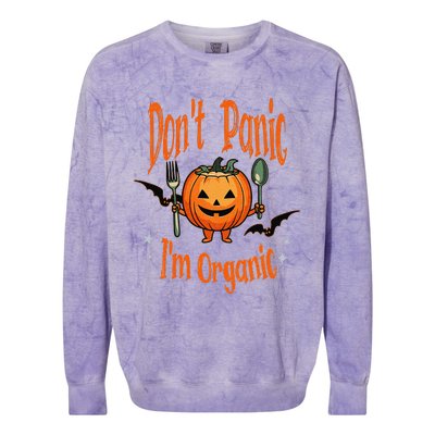 Funny Halloween Pumpkin Vegans Vegetarians Organic Gardeners Colorblast Crewneck Sweatshirt