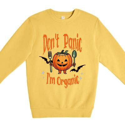 Funny Halloween Pumpkin Vegans Vegetarians Organic Gardeners Premium Crewneck Sweatshirt