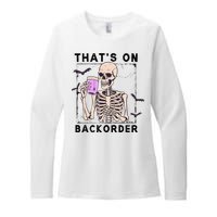 Funny Halloween Pharmacy Tech Skeleton ThatS Backorder Womens CVC Long Sleeve Shirt