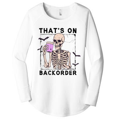 Funny Halloween Pharmacy Tech Skeleton ThatS Backorder Women's Perfect Tri Tunic Long Sleeve Shirt