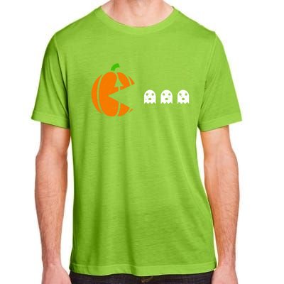 Funny Halloween Pumpkin Eating Ghost Gamer Cute Gift Adult ChromaSoft Performance T-Shirt