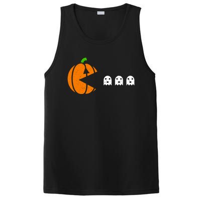 Funny Halloween Pumpkin Eating Ghost Gamer Cute Gift PosiCharge Competitor Tank