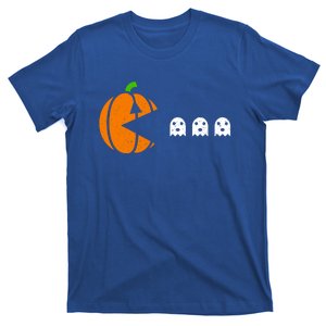 Funny Halloween Pumpkin Eating Ghost Gamer Cute Gift T-Shirt