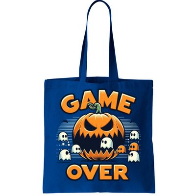 Funny Halloween Pumpkin Eating Ghost Gamer Gift Tote Bag