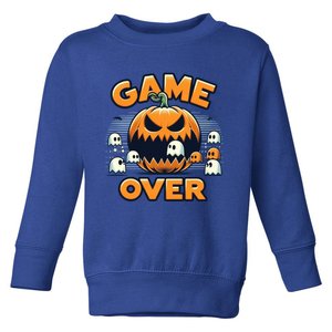 Funny Halloween Pumpkin Eating Ghost Gamer Gift Toddler Sweatshirt