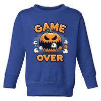 Funny Halloween Pumpkin Eating Ghost Gamer Gift Toddler Sweatshirt