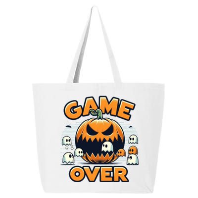 Funny Halloween Pumpkin Eating Ghost Gamer Gift 25L Jumbo Tote