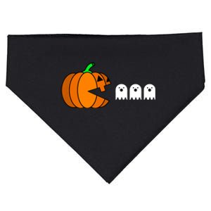 Funny Halloween Pumpkin Eating Ghost Gamer USA-Made Doggie Bandana