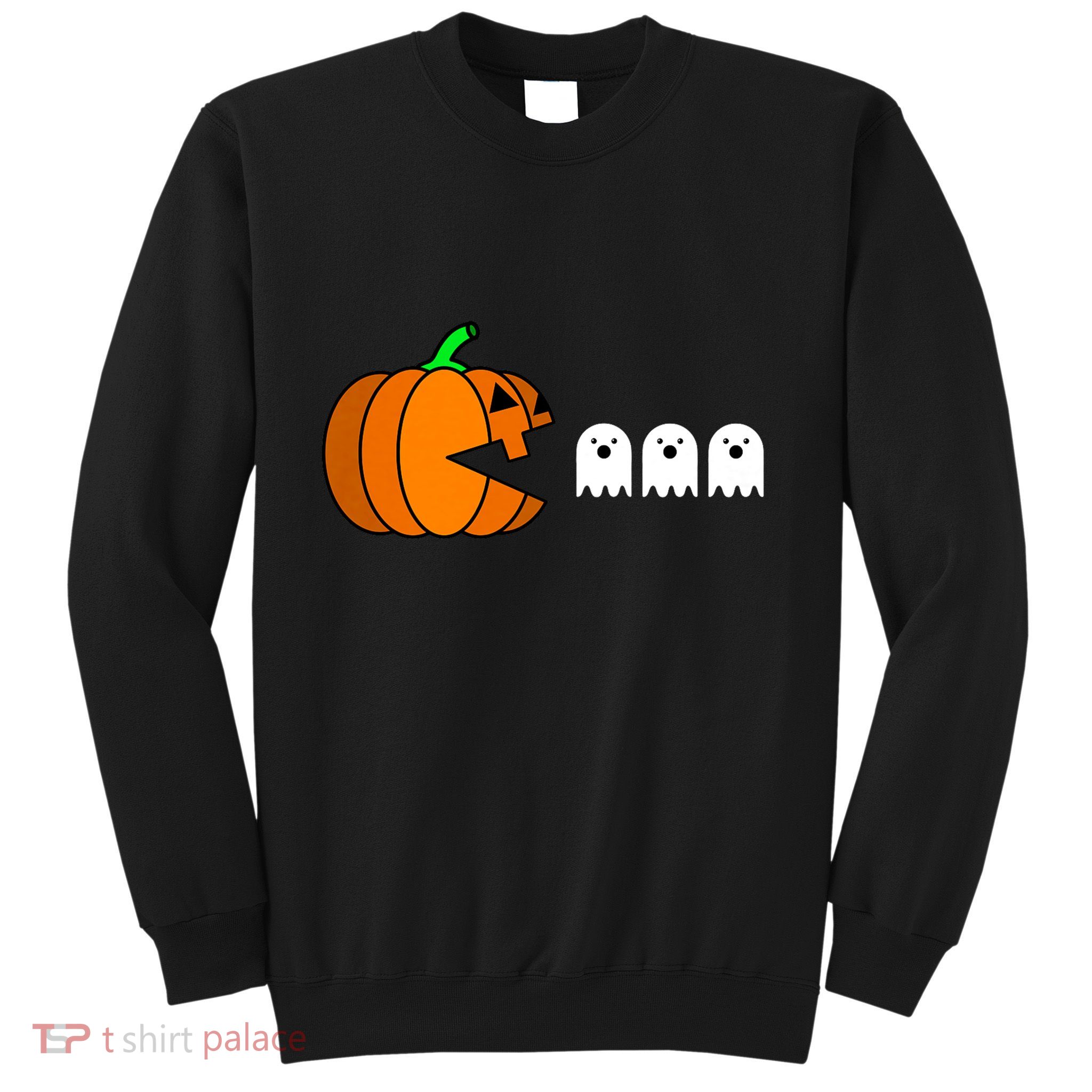 Funny Halloween Pumpkin Eating Ghost Gamer Sweatshirt