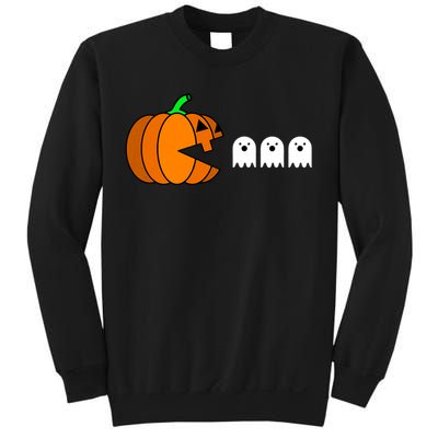 Funny Halloween Pumpkin Eating Ghost Gamer Sweatshirt