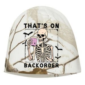 Funny Halloween Pharmacy Tech Skeleton ThatS Backorder Kati - Camo Knit Beanie