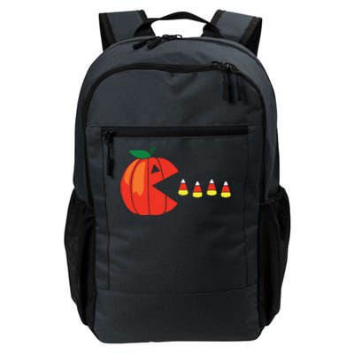 Funny Halloween Pumpkin Eating Candy Corn Daily Commute Backpack