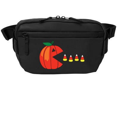 Funny Halloween Pumpkin Eating Candy Corn Crossbody Pack