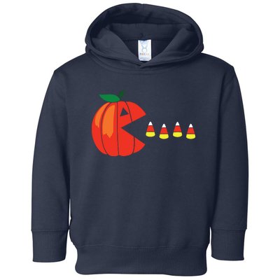 Funny Halloween Pumpkin Eating Candy Corn Toddler Hoodie