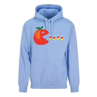 Funny Halloween Pumpkin Eating Candy Corn Unisex Surf Hoodie