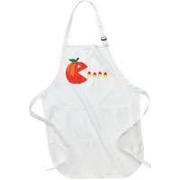 Funny Halloween Pumpkin Eating Candy Corn Full-Length Apron With Pockets