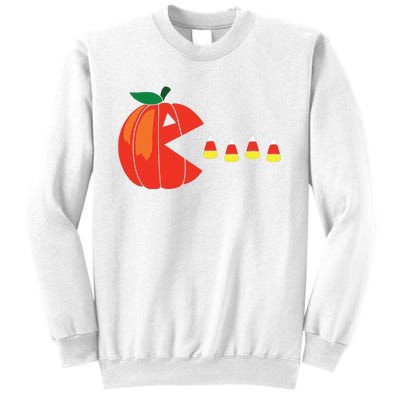 Funny Halloween Pumpkin Eating Candy Corn Sweatshirt