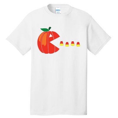 Funny Halloween Pumpkin Eating Candy Corn Tall T-Shirt