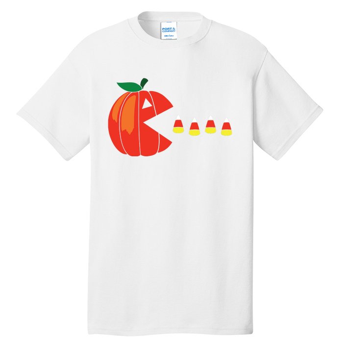 Funny Halloween Pumpkin Eating Candy Corn Tall T-Shirt