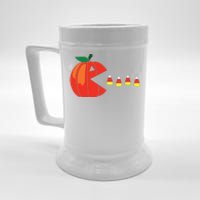 Funny Halloween Pumpkin Eating Candy Corn Beer Stein