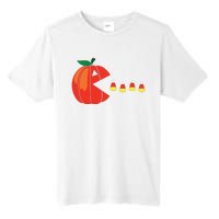 Funny Halloween Pumpkin Eating Candy Corn Tall Fusion ChromaSoft Performance T-Shirt