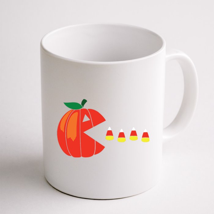 Funny Halloween Pumpkin Eating Candy Corn Coffee Mug