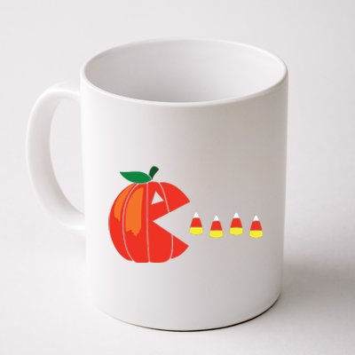 Funny Halloween Pumpkin Eating Candy Corn Coffee Mug