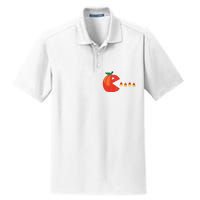 Funny Halloween Pumpkin Eating Candy Corn Dry Zone Grid Polo