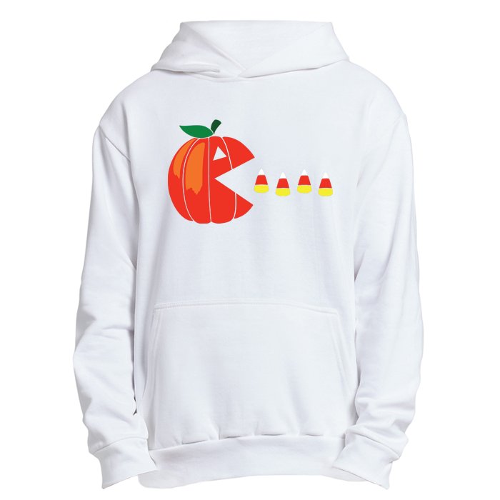 Funny Halloween Pumpkin Eating Candy Corn Urban Pullover Hoodie