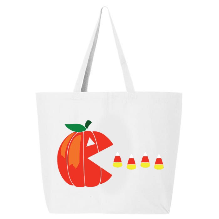 Funny Halloween Pumpkin Eating Candy Corn 25L Jumbo Tote