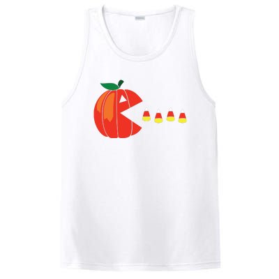 Funny Halloween Pumpkin Eating Candy Corn PosiCharge Competitor Tank