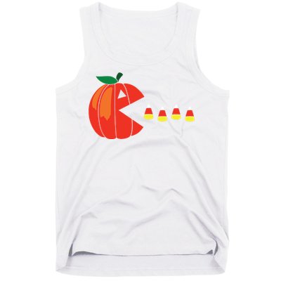 Funny Halloween Pumpkin Eating Candy Corn Tank Top