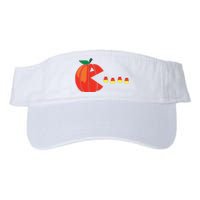 Funny Halloween Pumpkin Eating Candy Corn Valucap Bio-Washed Visor