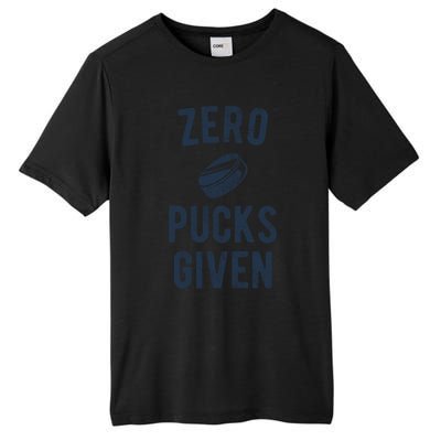 Funny Hockey Pun Zero Pucks Given Meaningful Gift Tall Fusion ChromaSoft Performance T-Shirt