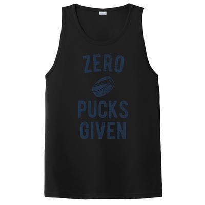 Funny Hockey Pun Zero Pucks Given Meaningful Gift PosiCharge Competitor Tank