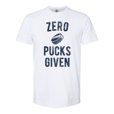 Funny Hockey Pun Zero Pucks Given Meaningful Gift Softstyle CVC T-Shirt