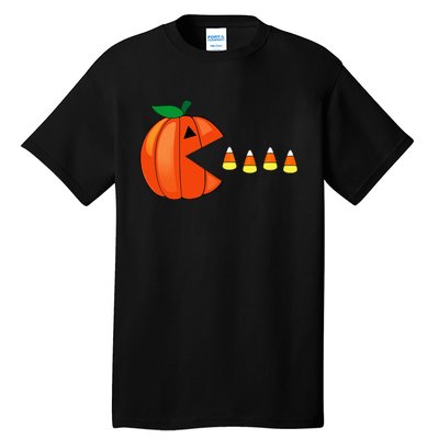 Funny Halloween Pumpkin Eating Candy Corn Tall T-Shirt