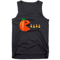 Funny Halloween Pumpkin Eating Candy Corn Tank Top