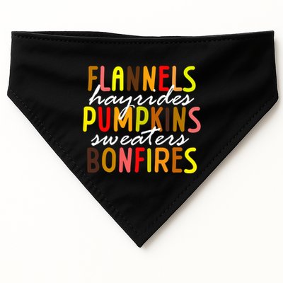 Flannels Hayrides Pumpkins Sweaters Bonfires USA-Made Doggie Bandana