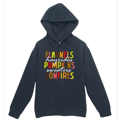 Flannels Hayrides Pumpkins Sweaters Bonfires Urban Pullover Hoodie