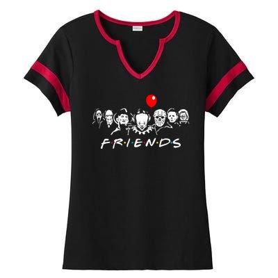 Friends Halloween Parody Ladies Halftime Notch Neck Tee