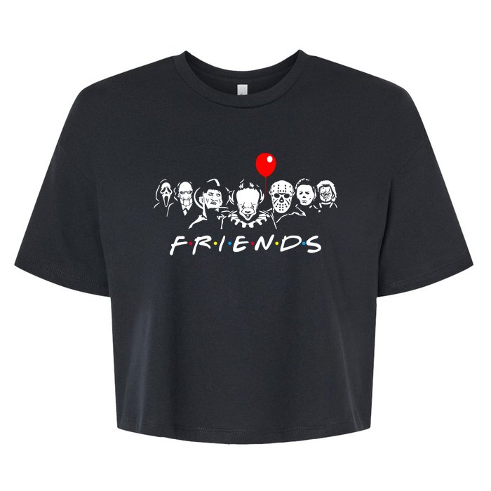 Friends Halloween Parody Bella+Canvas Jersey Crop Tee